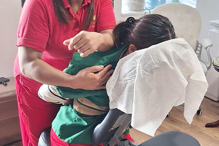 Thai chair massage